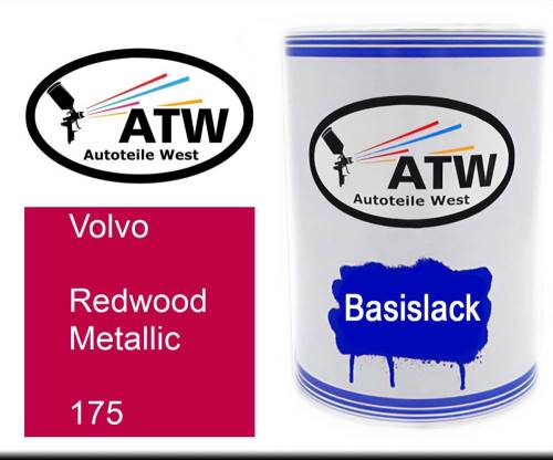 Volvo, Redwood Metallic, 175: 500ml Lackdose, von ATW Autoteile West.